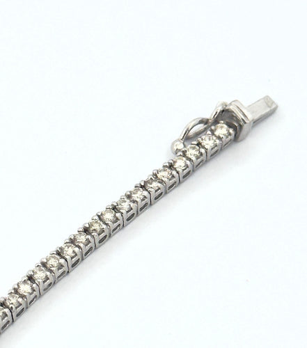 Bracelet Bracelet rivière de diamants , or blanc 18 carats 58 Facettes