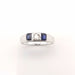 Bague 56 Bague en or blanc diamant et saphirs 58 Facettes