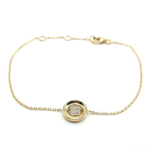 Bracelet Bracelet or jaune diamants signé Ely Bela 58 Facettes