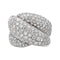 Bague 52 Damiani Bague Cocktail Gomitolo Or blanc Diamant 58 Facettes 4270297RV