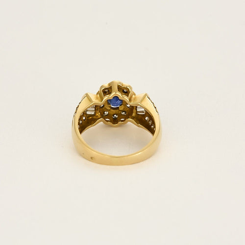 Bague 50,5 Bague en or jaune, saphir et diamants 58 Facettes CHA5758X2