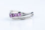 Bague 55 Bague or blanc, améthystes et diamants 58 Facettes BG-NE352-107