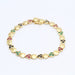 Bracelet Bracelet coeurs, rubis, saphirs et émeraudes en or jaune 58 Facettes E361847