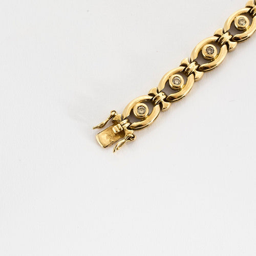 Bracelet Bracelet or jaune diamants 58 Facettes LP502/9