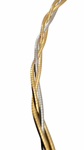 collier Collier tressé 2 ors semi rigide et flexible 58 Facettes