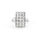 Bague Bague rectangulaire en or blanc sertie de diamants (0,80 carat) 58 Facettes 17302