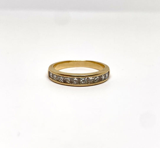 Bague 57 Bague or jaune semi sertie de diamants 58 Facettes