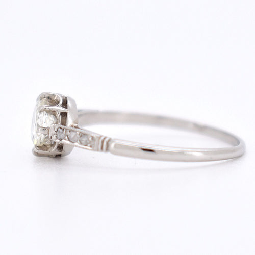 Bague 57 Bague de Fiançailles Solitaire avec Diamants - Belle Époque 58 Facettes 479