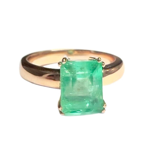 Bague 52.5 Bague design classique du 20ème siècle en or avec émeraude 58 Facettes Q88B