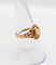 Bague marguerite antique citrine et perles en or rose 18k (circa 1900)