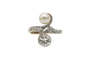 Bague Bague en or Toi et Moi avec diamant de 1,00 ct et perle 58 Facettes 11540