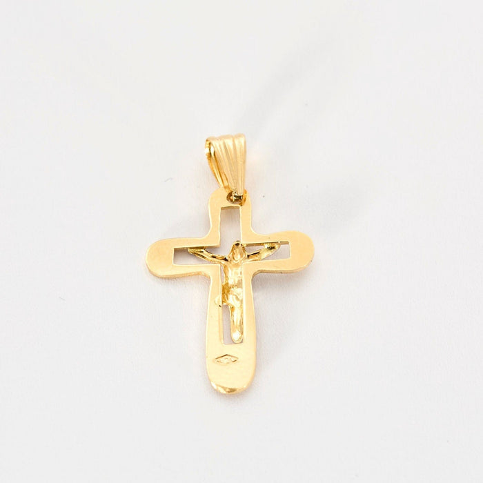 Pendentif Pendentif Croix or bicolore 58 Facettes LP876/3