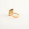 Bague Bague cocktail Citrine rectangle sertie sur or jaune 58 Facettes