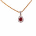 Collier Collier deux ors rubis en goutte et diamants 58 Facettes 35100034