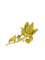 Broche Broche en forme de rose en or jaune et blanc avec diamants 58 Facettes