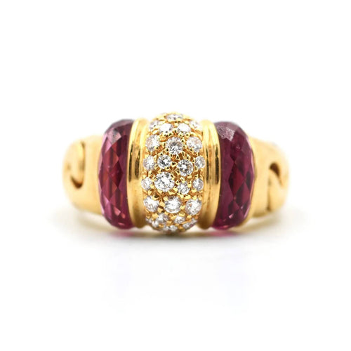 Bague Bague Bulgari Gancio en or jaune avec diamants 58 Facettes 14549