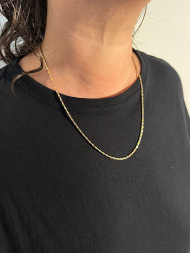 Collier Chaine Or Jaune Et Blanc 58 Facettes