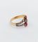 Bague 52.5 Bague victorienne or rose, diamants, pierres rouges (circa 1880) 58 Facettes A05228