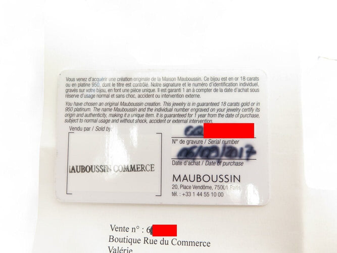 Bague 53 bague MAUBOUSSIN mon premier jour c'est toi n1 t53 diamants or jaune 18k 58 Facettes 269802