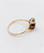 Bague 55.5 Bague vintage or 18k grenat ovale et monture moderniste 58 Facettes A05377