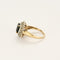 Bague 56 Bague en or jaune et or blanc, saphir et diamants 58 Facettes B250591