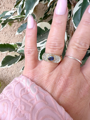 Bague Bague Saphir et Diamants 2 Ors 58 Facettes AA 1661