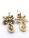 Boucles d'oreilles Boucles d'oreilles en or jaune et argent avec diamants 58 Facettes