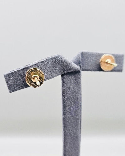 Boucles d'oreilles Puces d’oreilles en or jaune 18 carats avec rubis et diamants 58 Facettes