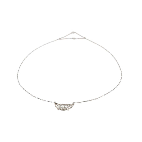 Collier Collier Or blanc Diamant 58 Facettes 3819221CN