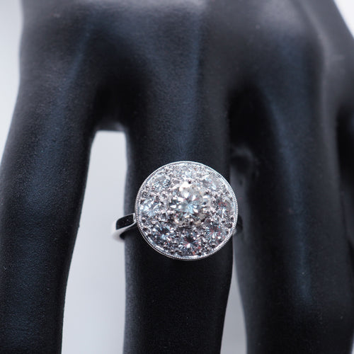 Bague 52 Bague Art Déco or jaune, platine, diamants 58 Facettes 4364