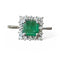 Bague 56 Bague émeraude diamants or blanc 58 Facettes