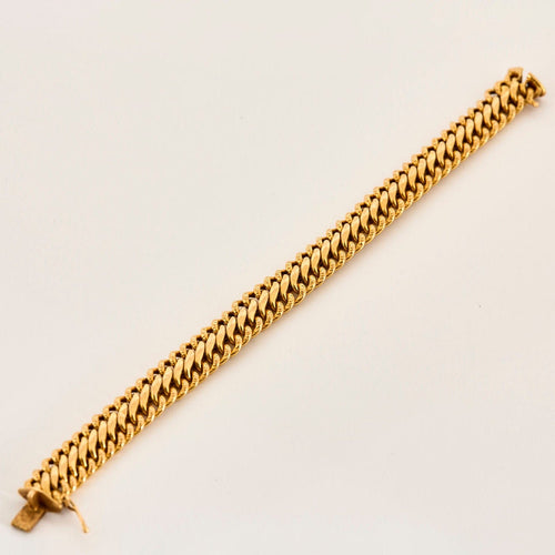 Bracelet Bracelet ancien maille américaine en or jaune 58 Facettes P1L11