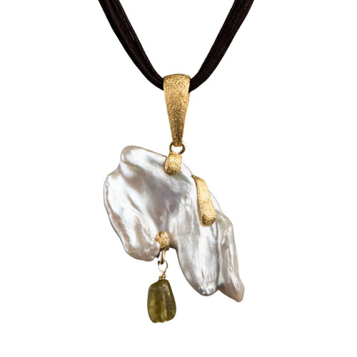 Pendentif Pendentif perle et tourmaline 58 Facettes BOR30