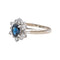 Bague 59 Bague Margueritte Or blanc Saphir, Diamant 58 Facettes 4878498CN