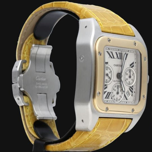 Montre Cartier Montre Santos 100 Xl Chronograph 58 Facettes MT42755