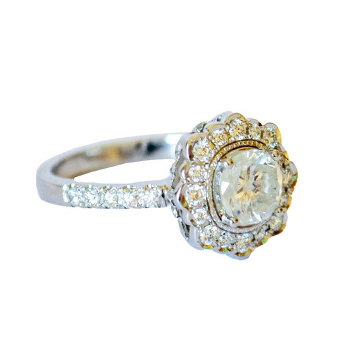 Bague 57 bague contemporaine en or avec diamants 58 Facettes A158B