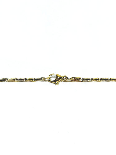 Collier Chaine Or Jaune Et Blanc 58 Facettes