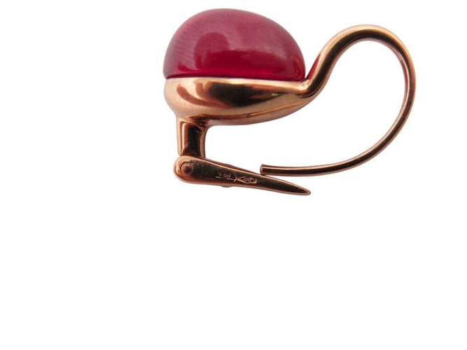 Boucles d'oreilles boucles d'oreilles POMELLATO dormeuses rouge passion rubis et or rose 58 Facettes 269158