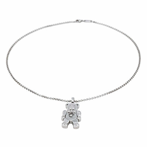 Collier Chopard Collier   Happy Diamond  Or blanc Diamant 58 Facettes 4376974CN