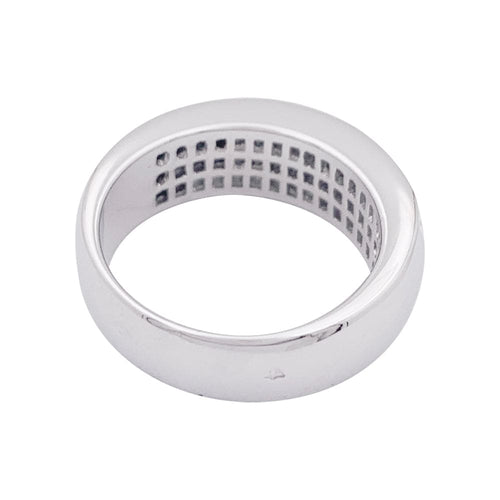 Bague 53 Bague pavage or blanc, diamants princesse. 58 Facettes 33993