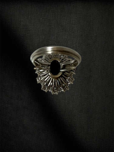 Bague 52 Bague saphir « Cœur de l’Océan » en or blanc, saphir et diamants 58 Facettes