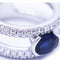 Bague 52 diamonds and sapphire ring 58 Facettes N102924EJ