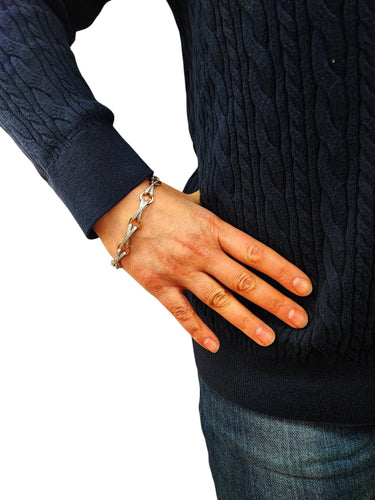 Bracelet Bracelet bicolore or blanc et or jaune 18K diamants 58 Facettes Brac.lien.DV.44