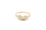 Bague 55 Bague art déco en or jaune et blanc sertie de diamants 58 Facettes B522