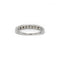 Bague 49 Demi alliance or blanc diamants 58 Facettes 220532R
