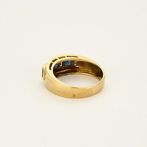 Bague 58,5 Bague en or jaune, saphirs et diamants 58 Facettes MEA4823X2