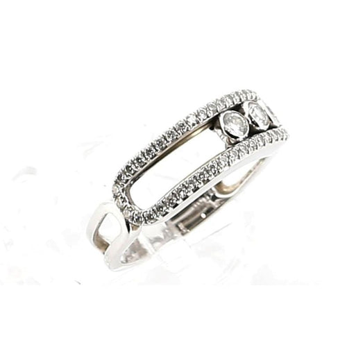Bague 56 MESSIKA - Bague Move Classique Or blanc et Diamants 58 Facettes 68041