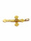 Pendentif Croix or rose et perles 58 Facettes