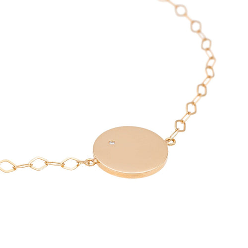 Bracelet Ginette NY Bracelet Mini ever disc Or rose Diamant 58 Facettes 2682437CN