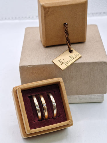 Bague 53.5 Pomellato - Bagues Lucciole en or blanc, jaune et rose et diamants 58 Facettes